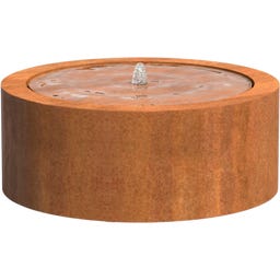 ADEZZ Wassertisch Rund aus Cortenstahl - 100 x 40 cm