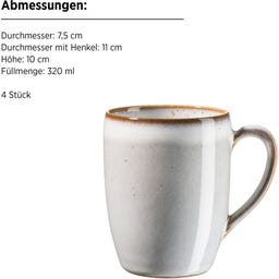 Mäser Smoky's Frühstückset, 12-teilig weiß