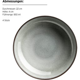 Mäser Smoky's Tafelservice, 8-teilig grün - 1 Set