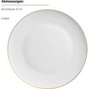 Mäser Felise Speiseservice, weiß mit Goldrand - 1 Set