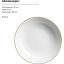 Mäser Felise Speiseservice, weiß mit Goldrand - 1 Set