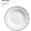 Mäser Lova 12-teiliges Tafelservice, weiß/blau - 1 Set