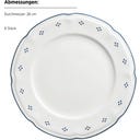 Mäser Lova 12-teiliges Tafelservice, weiß/blau - 1 Set