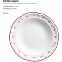 Mäser Lova 12-teiliges Tafelservice, weiß/rot - 1 Set