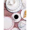 Lova - Servizio da Tavola - 12 Pezzi, Bianco/Rosso - 1 set