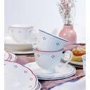 Mäser Lova 18-teiliges Kaffeeservice, weiß/rot - 1 Set