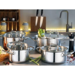 Topf-Set mit Glasdeckel Brigade Basic 4-teilig - 1 Set