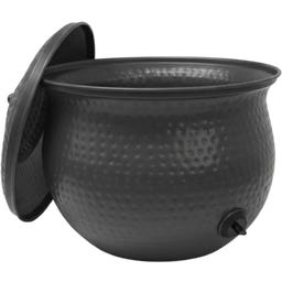 Recipiente Portamangueras de Metal Martillado - Antracita