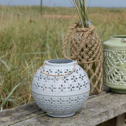 Chic Antique Photophore Bleu Ciel