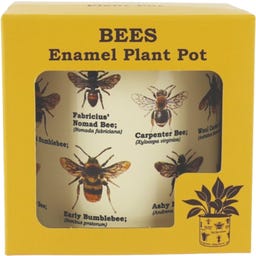 Gift Republic Emaille Pflanztopf Bienen - 1 Stk