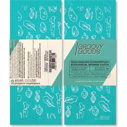 Groovy Goods Schwammtuch Vegetables - Turquoise
