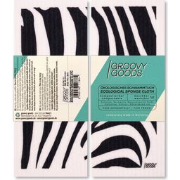 Groovy Goods Zebra Sponge Wipe - White