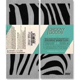 Groovy Goods Panno in Spugna - Zebra - Grey