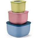 Eco Store & More - Lot de 3 Boîte de Conservation - Profondes, bleue