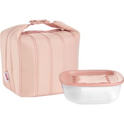 Set kleine Thermotasche mit Frischhaltedose, 7 L - Peach blossom pink