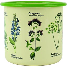 Maceta Esmaltada para Plantas - Hierbas Aromáticas