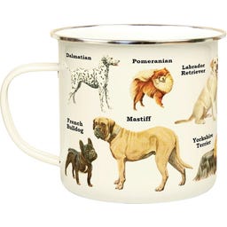 Gift Republic Emaille Mok Honden