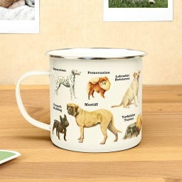Gift Republic Emaille Becher Hunde