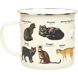 Gift Republic Emaille Mok Katten