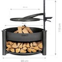 Feuerschale Montana X | Inkl. Holzlager & Zubehör