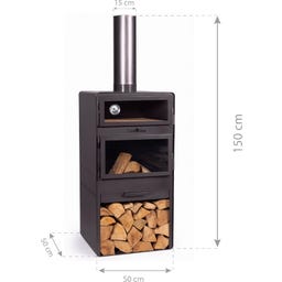 Terrassenofen Vento Plus | Inkl. Pizzaofen