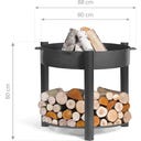 Feuerschale Montana 80 hoch | Inkl. Holzlager