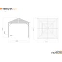 Pavillon Ventura 10x10 / 3 x 3 m, Anthrazit - 1 Stk