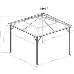 Pavillon Verona 10x10 / 3 x 3 m, Anthrazit - 1 Stk