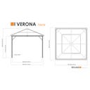 Pavillon Verona 10x10 / 3 x 3 m, Anthrazit - 1 Stk
