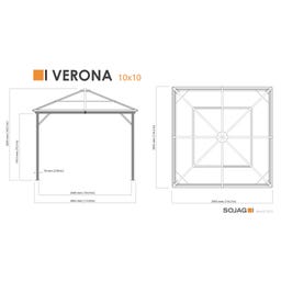 Pavillon Verona 10x10 / 3 x 3 m, Anthrazit - 1 Stk