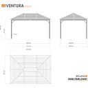 Pavillon Ventura 10x14 / 3 x 4,2 m, Anthrazit - 1 Stk