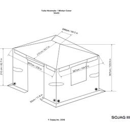 Sojag Winterabdeckung für Pavillon, grau - 12 x 20
