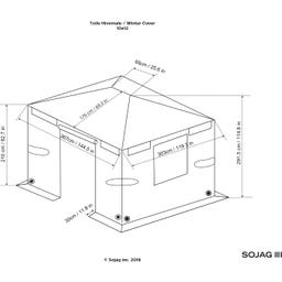 Sojag Winterabdeckung für Pavillon, grau - 10 x 12