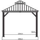 Pavillon Messina 10x12 champagner 3,6 x 3 m - 1 Stk