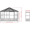 PavillonCharleston 12x12 / 3,8 x 3,8 m, Anthrazit - 1 Stk