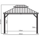 Pavillon Messina 10x12 champagner 3,6 x 3 m - 1 Stk
