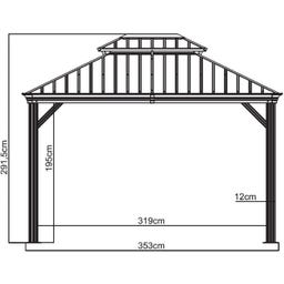 Pavillon Messina 10x12 champagner 3,6 x 3 m - 1 Stk