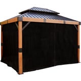 Sojag Vorhang-Set f&uuml;r Fontana 1012, Schwarz