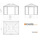Pavillon Castel 12x14 / 4,3 x 3,6 m, Bronze - 1 Stk