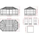 Pavillon Charleston 12x18 / 6 x 3,8 m, Anthrazit - 1 Stk