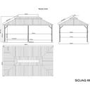 Pavillon Messina 12x20 / 6 x 3,6 m, Anthrazit - 1 Stk