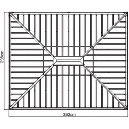 Pavillon Messina 10x12 champagner 3,6 x 3 m - 1 Stk