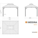 Pavillon Messina 10x12 / 3,6 x 3 m, Anthrazit - 1 Stk