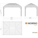 Pavillon Moreno 10x14 / 4,2 x 3 m, Anthrazit - 1 Stk