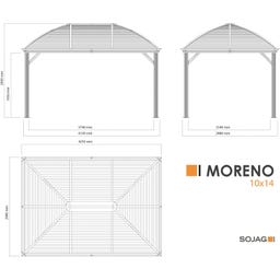 Pavillon Moreno 10x14 / 4,2 x 3 m, Anthrazit - 1 Stk