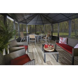 Pavillon Charleston 12x18 / 6 x 3,8 m, Anthrazit - 1 Stk