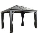 Pavillon Mykonos 10x12 / 3,6 x 3 m, Anthrazit - 1 Stk