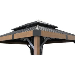 Pavillon Fontana 1012 | inkl. Moskitonetz 3,6 x 3 m, Holzoptik - 1 Stk