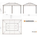 Pavillon Meridien 12x16 / / 4,8 x 3,6 m, Anthrazit - 1 Stk