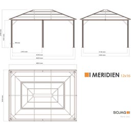 Pavillon Meridien 12x16 / / 4,8 x 3,6 m, Anthrazit - 1 Stk
